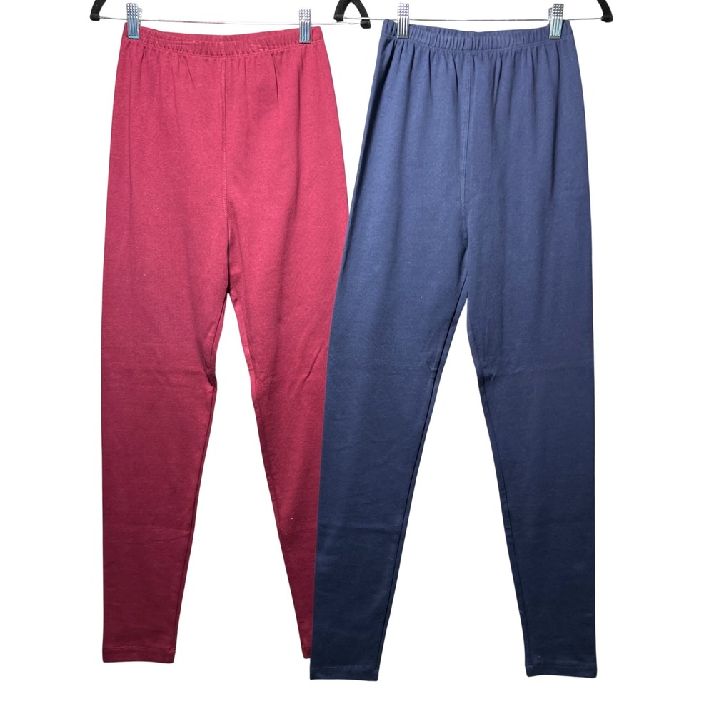 NWT Vintage Anchor Blue Millers Outpost‎ Leggings Set Navy Burgundy Size L 90s